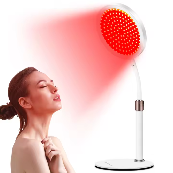 Máscara De Luz Roja Ajustable En Altura Con 140 LED Y Función De Temporizador Dispositivo Anti-aging Para El Hogar Material Metálico Recargable USB - 1