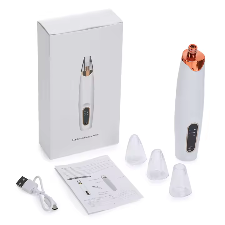 Kit De Vacío Para Puntos Negros Y Acné Herramienta Eléctrica De Limpieza Facial Con 3 Niveles De Succión Para Rostro Y Nariz - 1