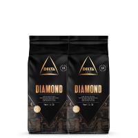 Delta Cafés - Café en Grano Diamond - 2 Paquetes de 1 Kg - Intensidad 12 - Mezcla de Granos de Café Tostados Arábica y Robusta - Altamente Aromático con Notas de Maíz y Cacao. FlavorName: Diamond; - details 0