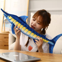 Muñeco De Peluche De Tuna Azul De 140 Cm Simulación Realista Almohada Larga De Pescado Marítimo Juguete Suave Para Decoración Creativa - details 6