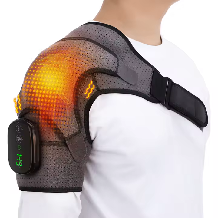 PORCHEDDU Pad de Vibración Calentado para Rodilla y Hombre Masajeador de Cuello y Apoyo de Cinturón para Alivio del Dolor Articular de Hombre Cuido de Salud Belleza - 1