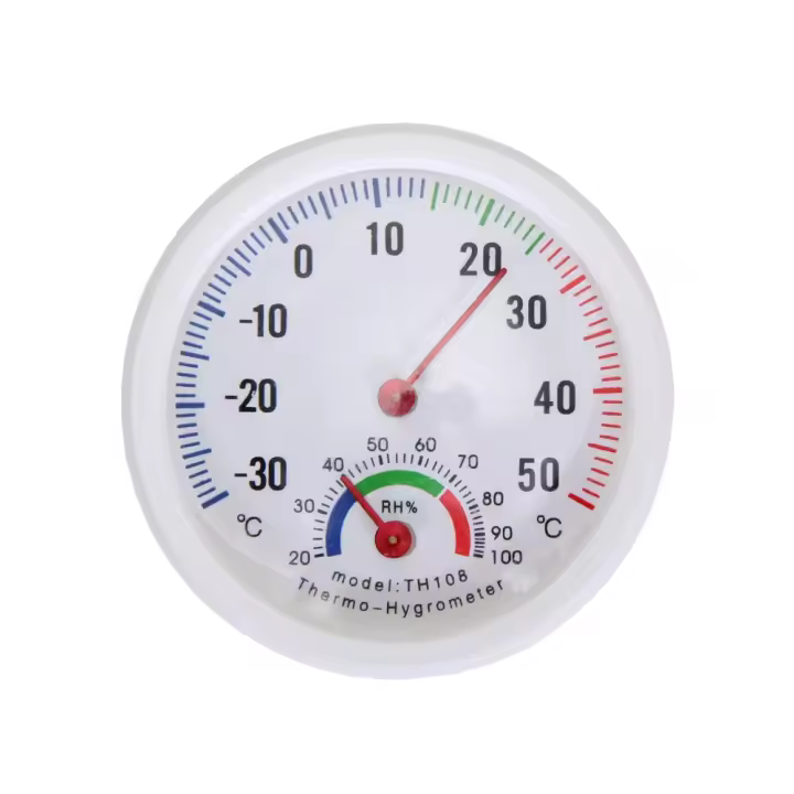 Mini Higrómetro Con Termómetro Analógico Fácil De Leer En Forma De Campana Para Jardines Y Terrazas Medición De Humedad Y Temperatura De -30 a 50 Grados Celsius - 1