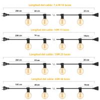 Luz De Cadena G40 Exterior Bombilla LED De Vidrio Ambarino Dimmer IP44 Impermeable Decoración Para Patio De Casa Garland De Luz Faeira Conectable - details 5