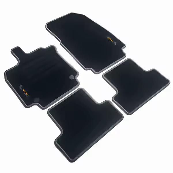 Alfombras Alfombrillas en moqueta velour con borde gris y logo Sport para Renault Clio IV 4 desde 2012 hasta 2019 - 1