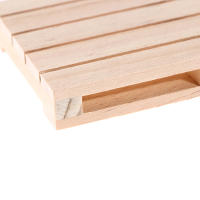 Mini Paléte De Madera Para Vínculos Calientes Y Fríos 1PCS Coaster De Madera Con Almohadilla Para Maceta De Flores - details 3