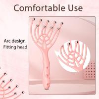 Head Massager cuero cabelludo para el crecimiento del cabello y el estrés Relax (Rosa) - details 4