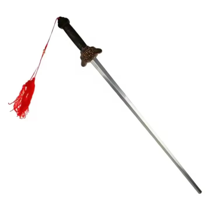 Espada Tai Chi Chino Retráctil Juguete Deportivo Al Aire Libre Con Borla Y Carving Accesorios De Decoración Estilo Folk Art Metal - 1