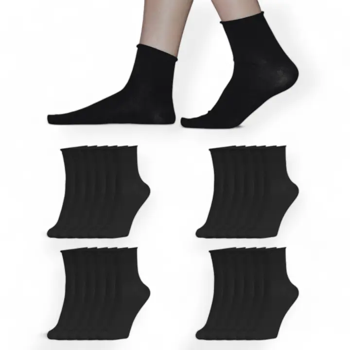 Geshop - 12 Pares Calcetines Tobilleros Antipresion Sin Goma Caña Media Hombre - Calcetines Tobilleros Mujer - Calcetines Hombre Cortos - Calcetines Mujer Cortos - Calcetines Tobilleros Algodón – Calcetines Transpirables Hombre y Mujer. - 1