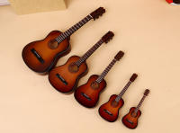 Mini Guitarra Clásica De Madera 10CM Modelo De Instrumento Musical Decoración Para Dormitorio Y Sala De Estar Regalo Original - details 2