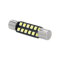 10PCS Lámparas LED Para Coche 28MM 31MM 6612F 6614F Luz De Espejo Vánvaria Festoon Ambar Y Blanco 12 SMD No Polaridad - details 6