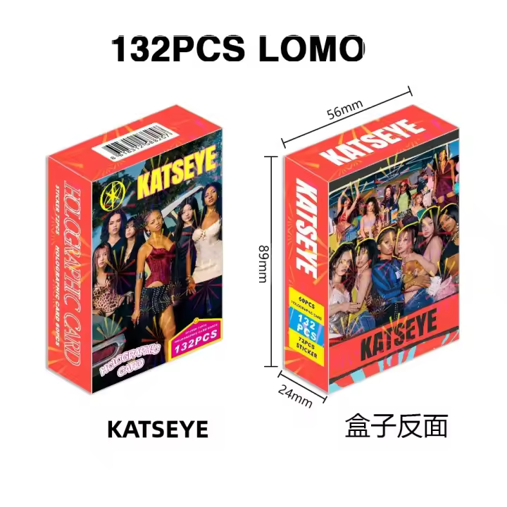 KATSEYE Celebrity Collection Tarjeta De Láser 132 Stickers Dobles LOMOFlashcard Set De Caja De Tarjetas Para Fotografía - 1
