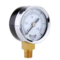 Mini Gástrula Portátil De Presión De Agua Y Aceite 0-30 PSI 0-2bar NPT Para Compresor De Aire Y Sistemas Hydraulicos Escala Doble - details 1