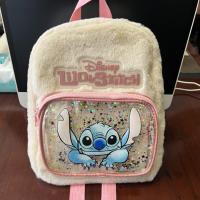 Mochila De Peluche Disney Para Niños Diseño De Stitch Moda Y Divertida Para Escolares Bolsa De Aula Dulce Regalo Otoño - details 1