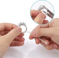 Ajustador de tamaño de anillo, clip protector de anillo, tensor invisible, transparente, para anillos sueltos, juego de 4 tamaños, paquete de 4 - details 4