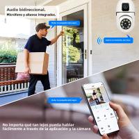 Cámara IP 4K 1080P Con Lente Dual PTZ Wifi Pantalla Dual Seguimiento Automático Audio Bidireccional Visión Nocturna Color Cámara De Seguridad - details 2