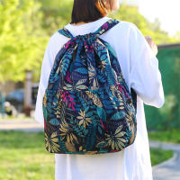 Mochila De Mujer Con Cordón Gran Capacidad Ligera Minimalista Portátil Para Compras Y Viajes Estilo Casual Sólido - details 12