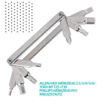 Kit De Reparación De Bicicleta 8 En 1 Herramientas Para Motocicleta MTB Carretera Herramienta Plegable Hexagonal Llave De Radio Para Bicicleta De Montaña Y Carretera - details 6