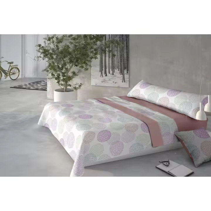 Juego de Sábanas Pierre Cardin CORALINA DORIS Rosa Cama de 90 - 1