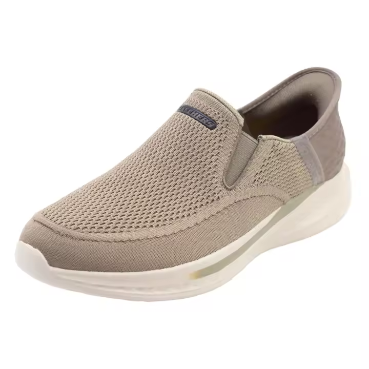 Zapatillas Deportivas Skechers Slip-Ins Relaxed Fit: Slade - Deacon Malla Textil Y Materiales Veganos Sin Cordones Para Hombre Color Taupe - 1