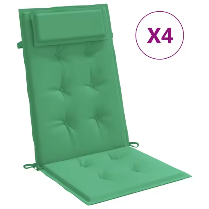 Zapatos de Silla con respaldo alto 4 UDS lona Oxford verde - 1