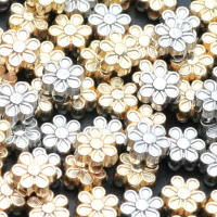 100pcs Cuentas De Flor CCB En Oro Y Plata 7mm Acrílico Espaciadoras Sueltas Para Fabricación De Joyas Pulseras Collares Accesorios - details 4