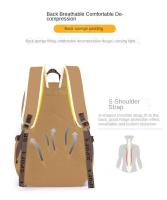 Mochila Grande Capacidad Para Escuela Kapybara Explosiva Estilo Preppy Con Dibujos Animados Para Estudiantes De Secundaria Material De Poliéster Con Forro Trenzado Cierre De Cremallera - details 6