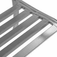 vidaXL Banco de jardín acero negro 120 cm - details 4