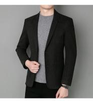 Chaqueta De Lana Elegante Para Hombre Estilo Coreano Británico Versión Sencilla De Color Sólido Para Bodas Y Trabajo Chaqueta De Negocios Con Mangas Largas - details 8