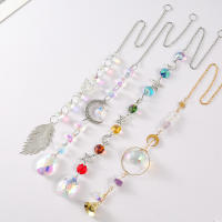 Colgante De Cristal Suncatcher Estrella Luna Mariposa Pluma Prisma Bola Decoración De Luz Para Ventana Y Habitación Moderno Sin Montaje Necesario - details 3