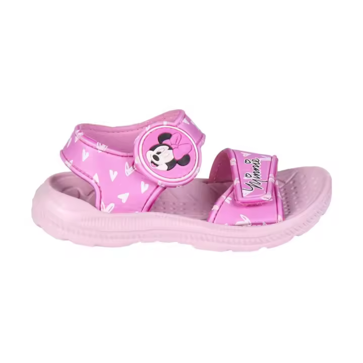 Sandalias Minnie Mouse Rosa con Estampados Divertidos para Niña - 1