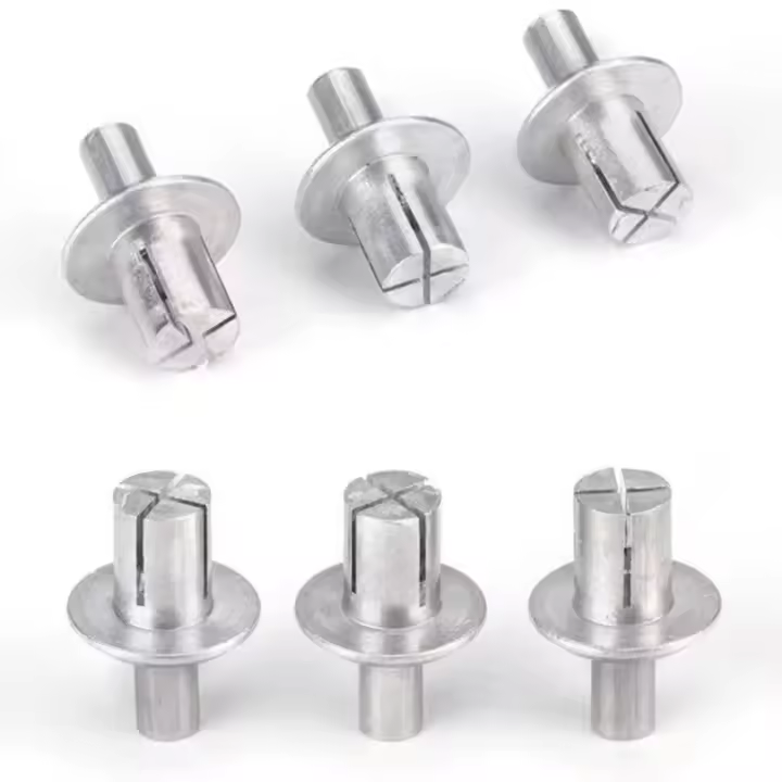 50PCS Clavos De Aluminio Redondos Para Expansión Y Tapping Tipo Golpe Small Fasteners Clavos De Choque Para Carpintería Y Reparación - 1