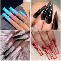 240pcs Uñas Postizas XXL Super Largas De Ballerina Uñas Press on Con Tapa Completa De Gel Mate Art De Uñas Falsas Capuchones Americanos - details 4