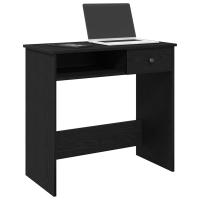 vidaXL Escritorio de madera contrachapada 80x40x75 cm en color Roble ahumado/Negro/Marrón roble y más | estructura resistente ideal para salón dormitorio o estudio - details 1