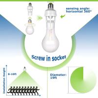 Soporte De Lámpara E27 Con Sensor De Movimiento PIR 360 Grados Y Luz LED No Ajustable Tiempo De Retardo Base De Diodo Emisor De Luz AC 100V-265V - details 2