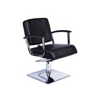 Silla de peluquería Negra, con Bomba hidráulica, Base Cuadrada, Brazos de Polipiel y cromados - details 0
