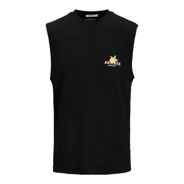 Jack & Jones Canggu Back Graphic Tee Camiseta Sin Mangas Color Negro - Elástico, Suave Y Fresca - 1
