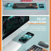 Teclado Mecánico Aigo GD101 100 Teclas Con Cable USB Y Conexión Inalámbrica 2.4 Para Juego Y Oficina Compatible Con PC Y Laptop - details 11