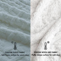 Almeritex Manta Sofa de Borrego, Manta Doble Cara Franela y Sherpa, 100% Poliester, Suave y Caliente para Invierno, 130x160 160x220 220x240 - details 19