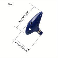 Flauta De Cerámica De 12 Agujeros En Clave C Con Caja De Colores Funda Protectora Y Soporte Instrucciones En Inglés - details 2