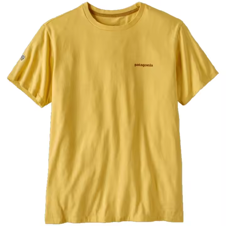 Camiseta de Manga Corta Patagonia Fitz Roy Icon Responsibili para hombre en color amarillo - 1