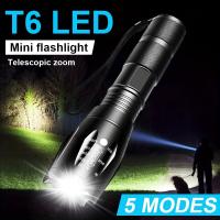 Linterna Táctica LED Alta Potencia AAA Pilas Portátil Con 5 Modos Resistente Al Agua Aleación De Aluminio Zoom Exterior Para Defensa Personal - details 1