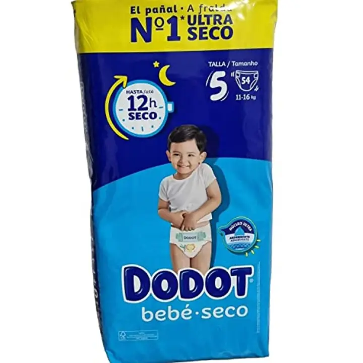 Dodot - Pañales bebé seco talla 5, 11-16 kg, paquete de 54 unidades     【ROUA】 - 1