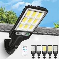 Lámpara De Pared Solar LED 108COB Para Exterior Con Sensor De Movimiento 3 Modos De Iluminación Seguridad Para Jardín Patio Camino Jardín - details 1