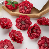 100pcs Flores Artificiales De Paeonia En Silicio Para Decoración De Hogar Jardín Bodas Festivales Arreglo De Bouquet DIY - details 14