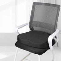 Cojín De Asiento Confortable Y Transpirable Con Forma Ondulada Alivio De La Presión En La Cadera Y Glúteos Cojín De Masaje De Espuma De Memoria Color Negro Y Morado - details 3