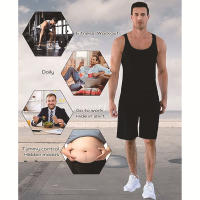 Chaleco Modelador De Cuerpo Para Hombres Chaleco De Compresión Para Gimnasio Control Abdominal Sin Mangas Ajuste Slim Para Ejercicio - details 8