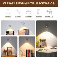 Foco de pared con control remoto, luz de pared con batería de 120000 mAh, luz de imagen con sensor de movimiento, rotación de 360 ​​° regulable, luz LED para póster para marco de pared, exhibición de lienzo - details 4