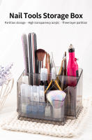 Organizador De Acrílico Para Productos De Uñas 5-Grillas Divisor De Esmalte De Uñas Estante De Manejo De Uñas Caja De Almacenamiento Para Herramientas De Manicura - details 0