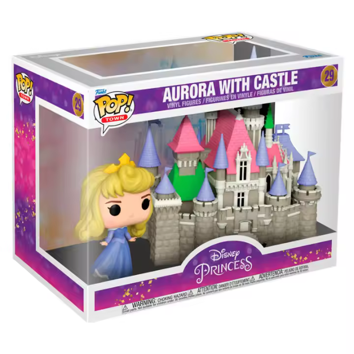 Figura Pop Town Disney Princesas Aurora With Castle-Figura de Vinilo Coleccionable - Idea de Regalo- Mercancia Oficial - Juguetes para Niños y Adultos - Movies Fans - Muñeco para Coleccionistas y Exposición - 1