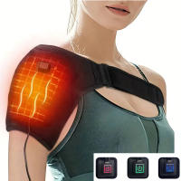 Almohadilla De Masaje Eléctrico USB Para Hombro Con 3 Velocidades Cinturón De Soporte Para Hombro Calor Terapia Regalo De Salud - details 0